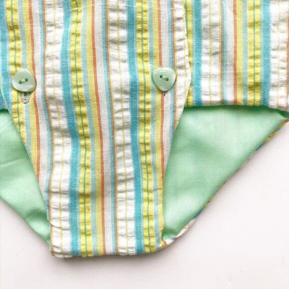 Handmade lined button front romper looks 6-12m - Picture 3 of 4